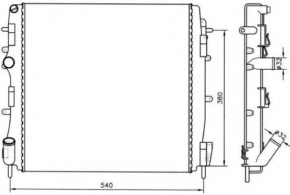 NRF 58316 Радиатор, охлаждение двигателя