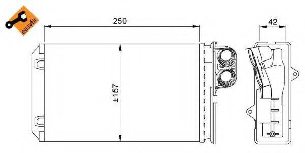 NRF 58629 Теплообменник, отопление салона