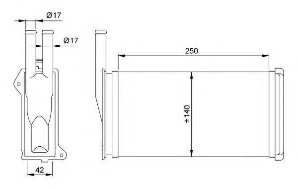 NRF 58638 Теплообменник, отопление салона