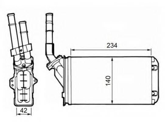 NRF 58643 Теплообменник, отопление салона