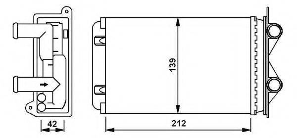 NRF 58935 Теплообменник, отопление салона