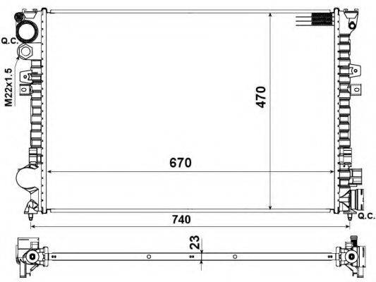 NRF 58958 Радиатор, охлаждение двигателя