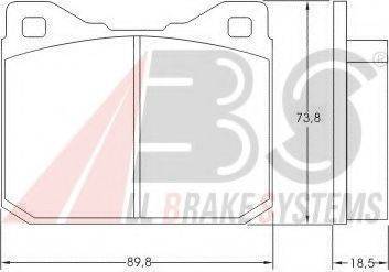A.B.S. 36104 Комплект тормозных колодок, дисковый тормоз