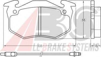 A.B.S. 36525OE Комплект тормозных колодок, дисковый тормоз