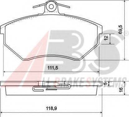 A.B.S. 36790 Комплект тормозных колодок, дисковый тормоз