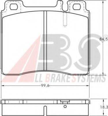 A.B.S. 36825OE Комплект тормозных колодок, дисковый тормоз