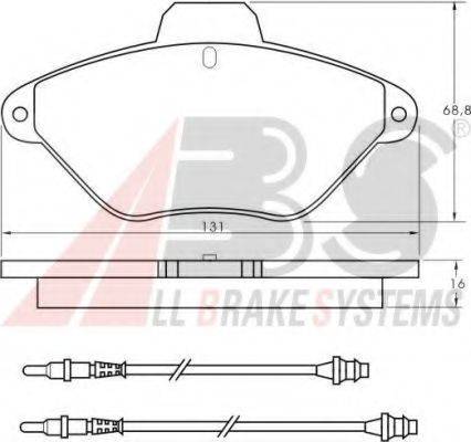 A.B.S. 36837OE Комплект тормозных колодок, дисковый тормоз