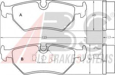 A.B.S. 36900 Комплект тормозных колодок, дисковый тормоз