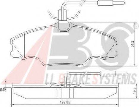 A.B.S. 36976OE Комплект тормозных колодок, дисковый тормоз