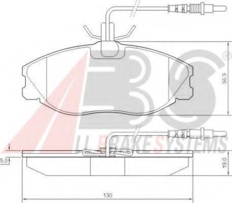 A.B.S. 36977OE Комплект тормозных колодок, дисковый тормоз