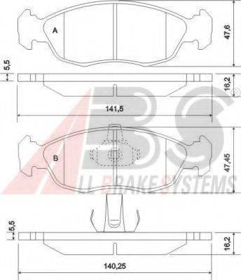 A.B.S. 36978OE Комплект тормозных колодок, дисковый тормоз