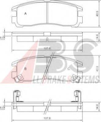 A.B.S. 37014OE Комплект тормозных колодок, дисковый тормоз