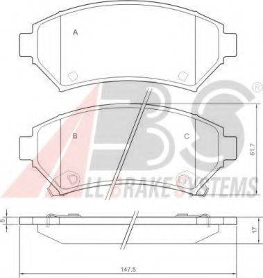 A.B.S. 37015 Комплект тормозных колодок, дисковый тормоз