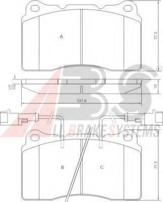 A.B.S. 37106OE Комплект тормозных колодок, дисковый тормоз