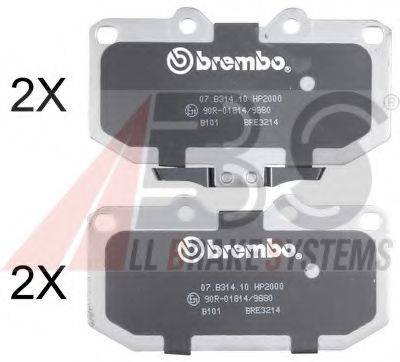 A.B.S. 37128S Комплект тормозных колодок, дисковый тормоз