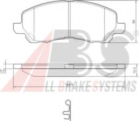 A.B.S. 37202 Комплект тормозных колодок, дисковый тормоз