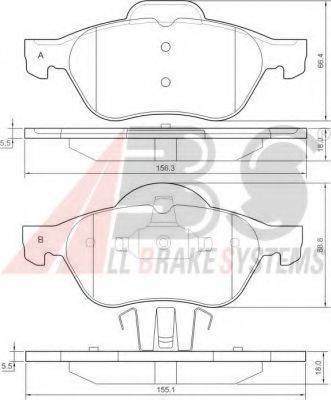 A.B.S. 37217 Комплект тормозных колодок, дисковый тормоз