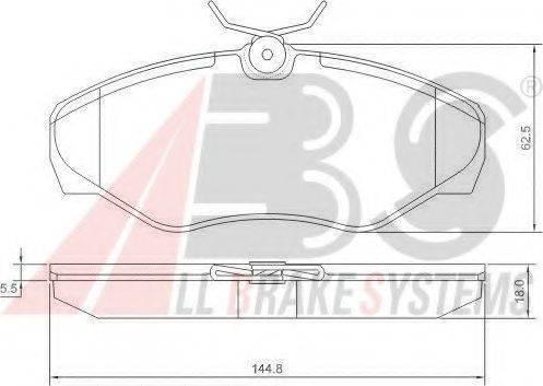 A.B.S. 37287 Комплект тормозных колодок, дисковый тормоз