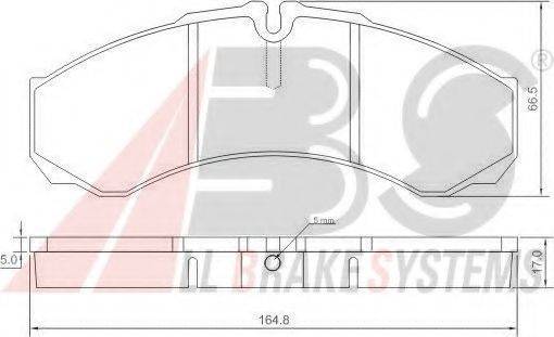 A.B.S. 37299OE Комплект тормозных колодок, дисковый тормоз