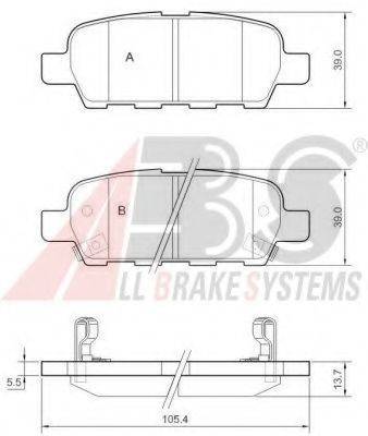 A.B.S. 37321 Комплект тормозных колодок, дисковый тормоз