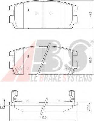 A.B.S. 37324 Комплект тормозных колодок, дисковый тормоз