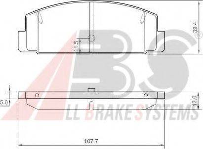 A.B.S. 37382 Комплект тормозных колодок, дисковый тормоз