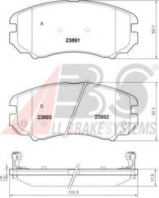 A.B.S. 37423 Комплект тормозных колодок, дисковый тормоз