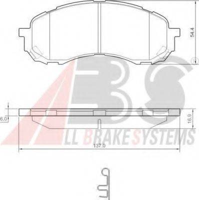 A.B.S. 37443 Комплект тормозных колодок, дисковый тормоз