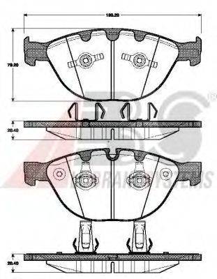 A.B.S. 37463 Комплект тормозных колодок, дисковый тормоз