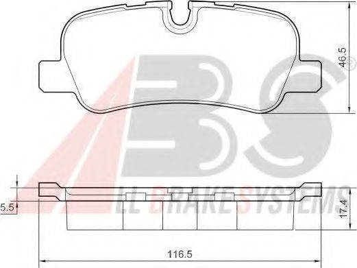 A.B.S. 37500OE Комплект тормозных колодок, дисковый тормоз