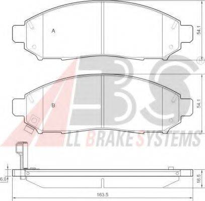 A.B.S. 37518OE Комплект тормозных колодок, дисковый тормоз