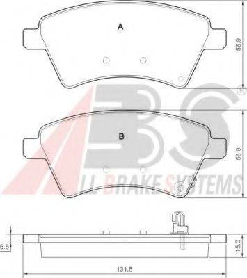 A.B.S. 37532 Комплект тормозных колодок, дисковый тормоз