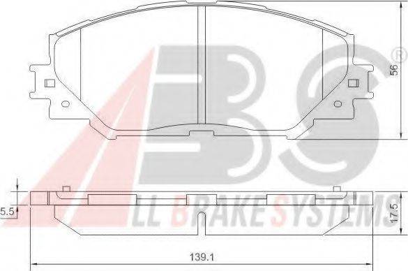 A.B.S. 37544 Комплект тормозных колодок, дисковый тормоз