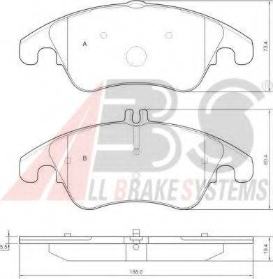 A.B.S. 37586OE Комплект тормозных колодок, дисковый тормоз