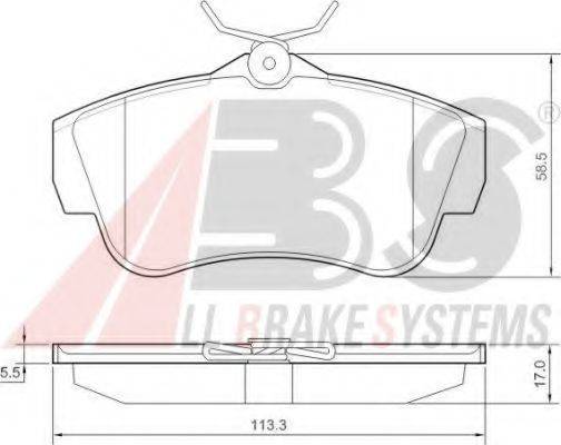 A.B.S. 37590OE Комплект тормозных колодок, дисковый тормоз