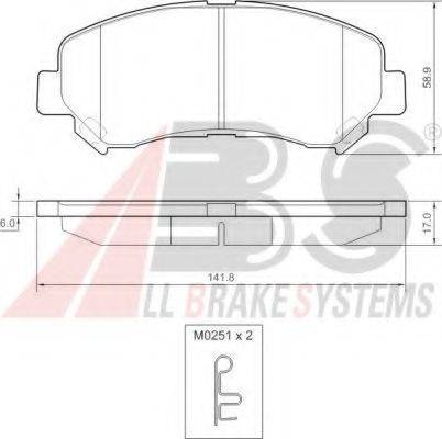 A.B.S. 37625OE Комплект тормозных колодок, дисковый тормоз