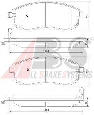 A.B.S. 37648OE Комплект тормозных колодок, дисковый тормоз