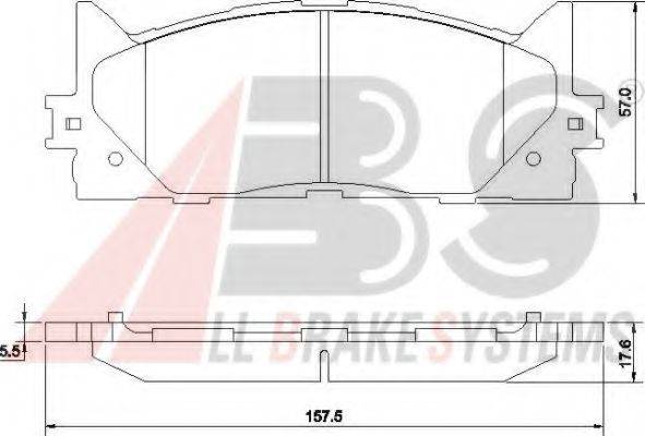 A.B.S. 37677OE Комплект тормозных колодок, дисковый тормоз