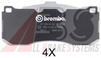 A.B.S. 37689S Комплект тормозных колодок, дисковый тормоз