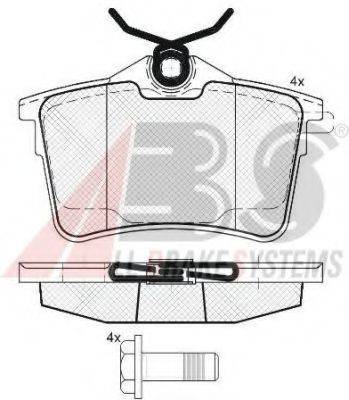 A.B.S. 37700OE Комплект тормозных колодок, дисковый тормоз