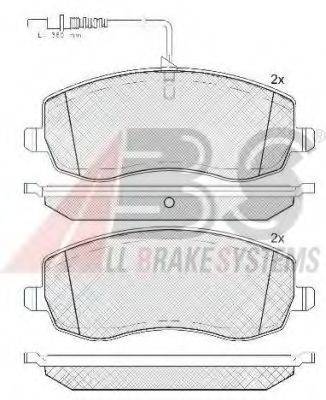 A.B.S. 37734 Комплект тормозных колодок, дисковый тормоз