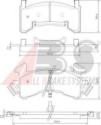 A.B.S. 38154 Комплект тормозных колодок, дисковый тормоз