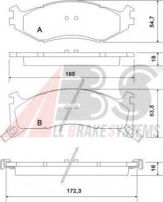 A.B.S. 38521 Комплект тормозных колодок, дисковый тормоз