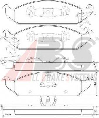 A.B.S. 38650 Комплект тормозных колодок, дисковый тормоз