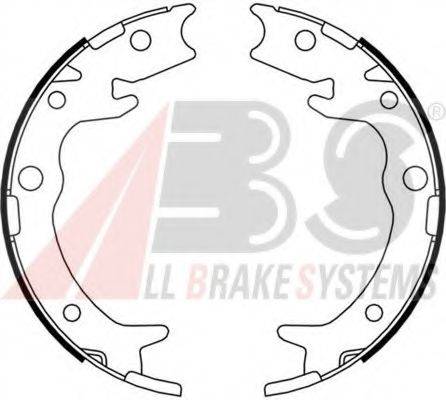A.B.S. 9180 Комплект тормозных колодок, стояночная тормозная система