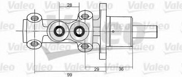 VALEO 350824 Главный тормозной цилиндр