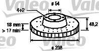 VALEO 186511 Тормозной диск