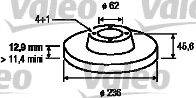 VALEO 186530 Тормозной диск