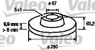 VALEO 186552 Тормозной диск