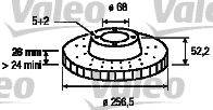 VALEO 186563 Тормозной диск